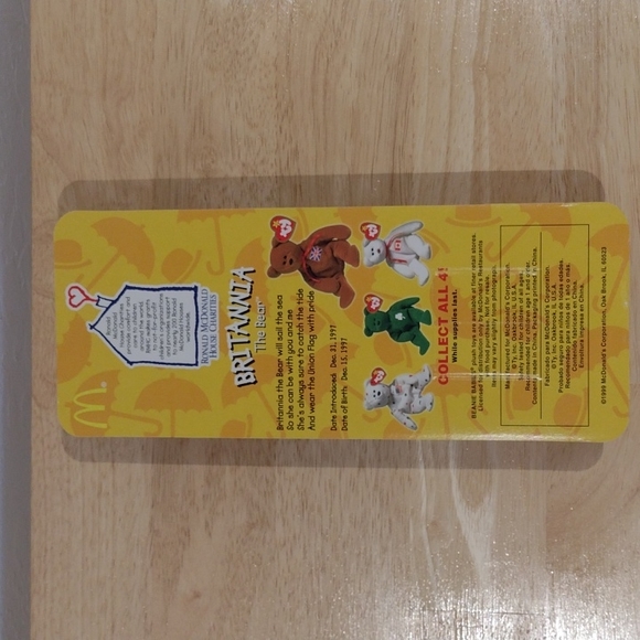 Britannia the Bear Mini Beanie Baby - Picture 2 of 2